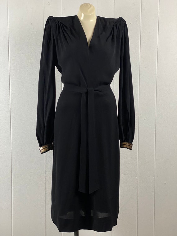 Abito vintage, taglia media, abito anni '30, abito a maniche