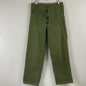 WWII pants, 33 X 32, Army pants, 1940s pants, HBT pants, deconstructed re sewn, utility pants, Military pants, workwear, vintage clothing
