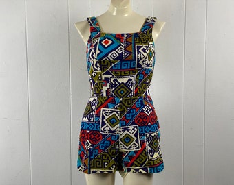 Vintage badpak, maat medium, vintage badpak, jaren 1960 badpak, Cole badpak, halverwege de eeuw modern, eendelig pak, vintage badmode