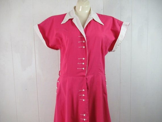 Vintage dress, 1940s dress, cotton dress, vintage… - image 1