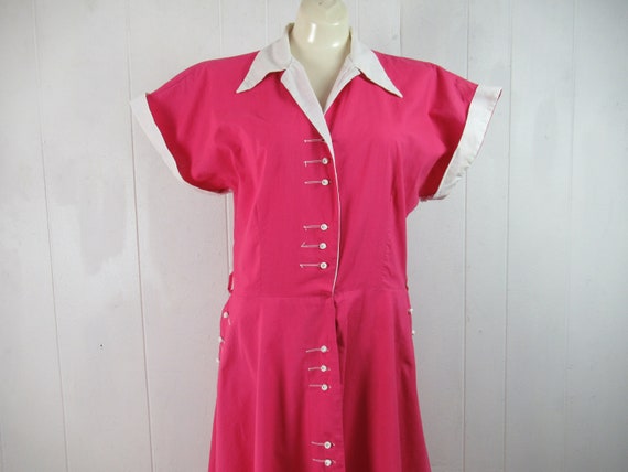Vintage dress, 1940s dress, cotton dress, vintage