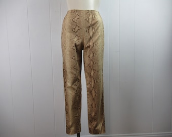 Vintage pants, Emanuel Ungaro, snakeskin pants, python pants, vintage clothing, size medium