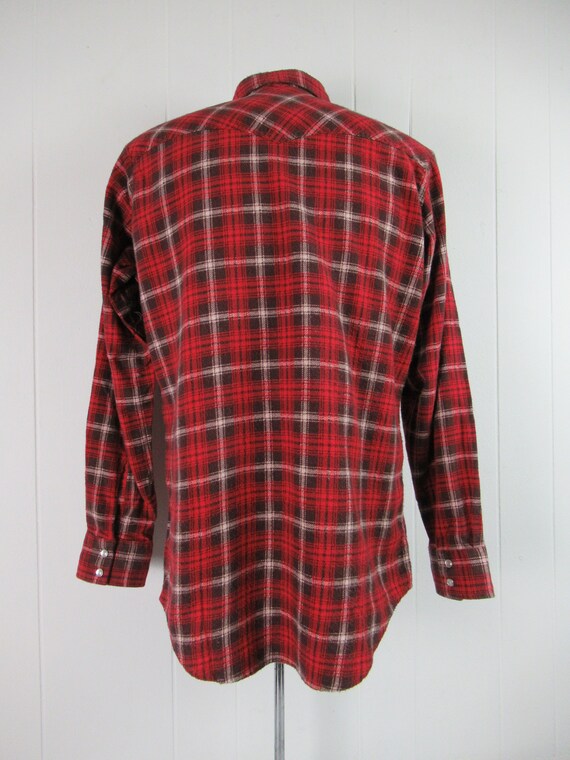 Vintage shirt, 1970s shirt, flannel shirt, cotton… - image 5