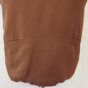 Vintage vest, 1950s vest, Gabardine vest, Rayon vest, brown vest, vintage clothing, size small image 2