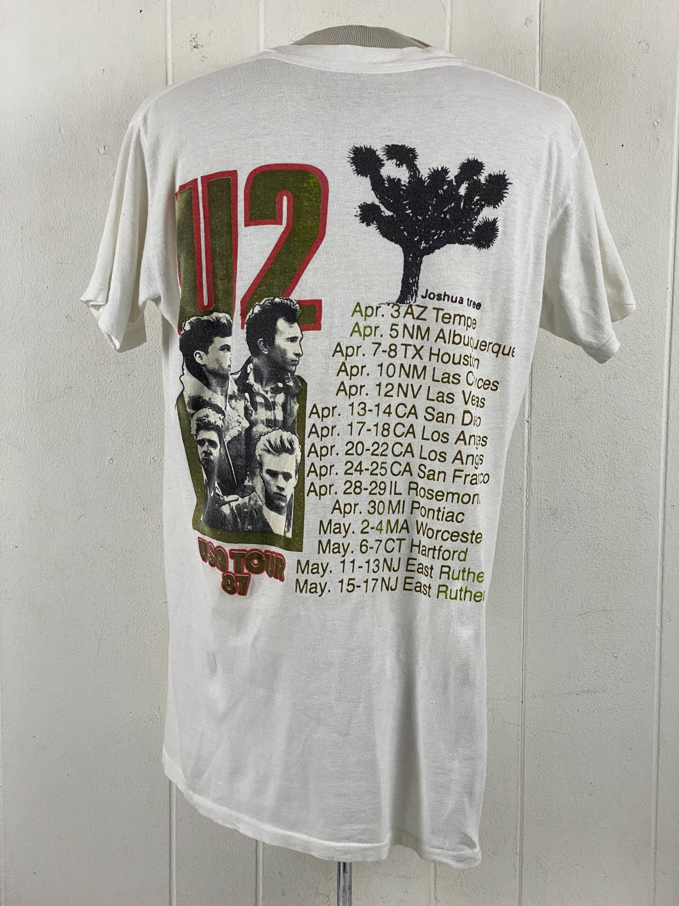 80s USA製 U2 バンドTシャツコピーライト 1987 シングルステッチ 中古