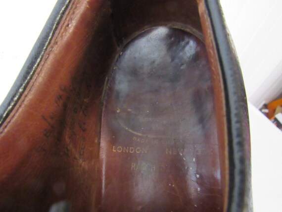 Vintage shoes, black wingtip shoes, 1950s shoes, … - image 7