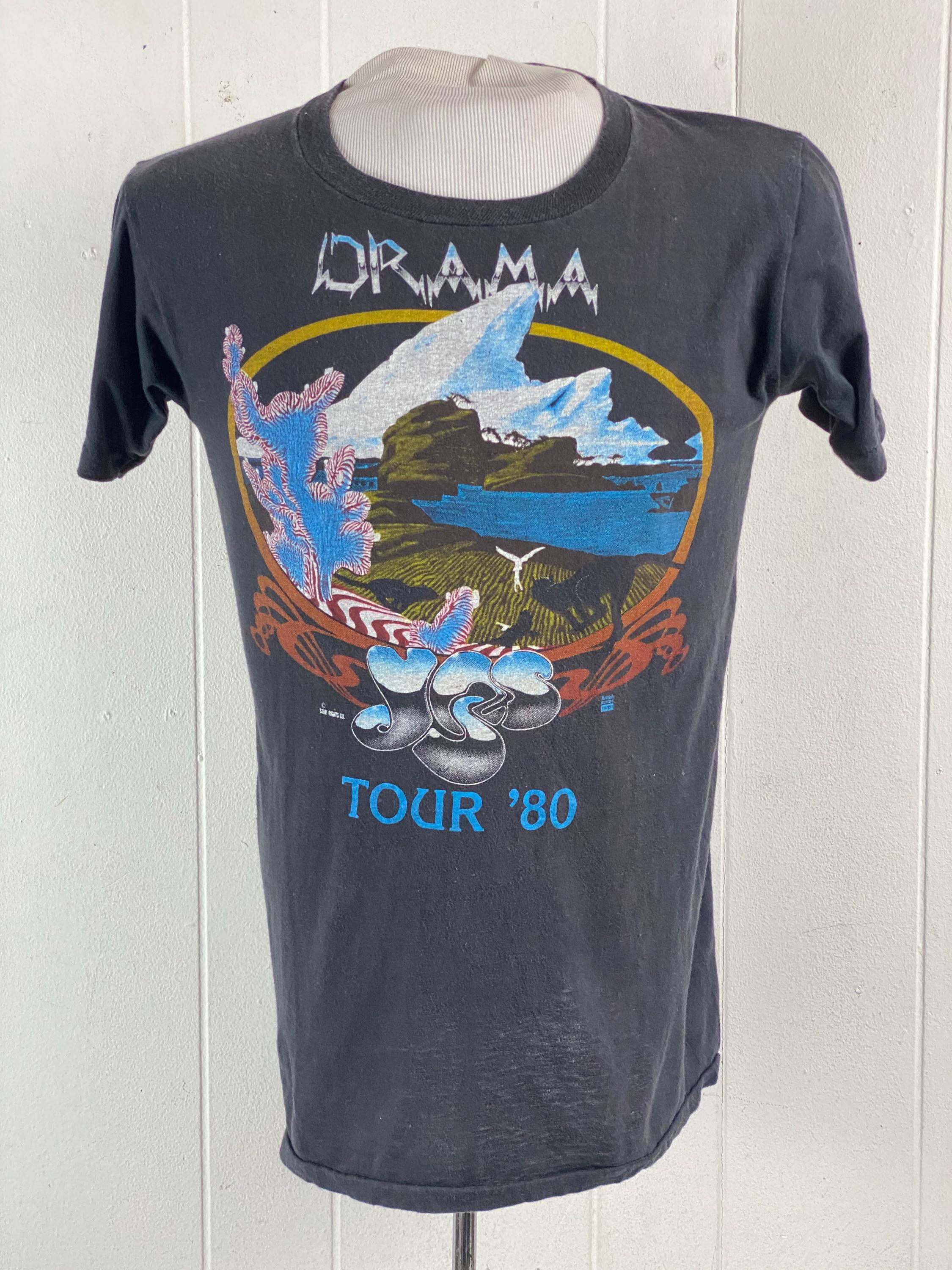 ミュージシャン 1970's [yes] promotional t shirts Amazon.com: YES T Shirt Classic Blue Band Logo Official Mens Black