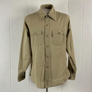 Camisa vintage, talla grande, camisa Levi&#39;s big E, camisa Levi&#39;s vintage, camisa de los años 60, camisa de los años 70, ropa de trabajo, Levi&#39;s vintage, ropa vintage