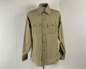Vintage shirt, size large, Levis big E shirt, vintage Levi's shirt, 1960s shirt, 1970s shirt, workwear, vintage Levis, vintage clothing