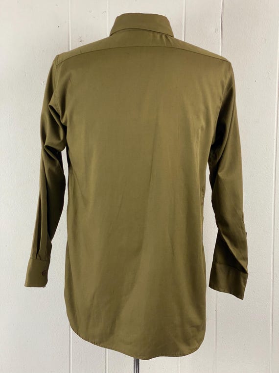 Vintage shirt, size medium, Boy scout shirt, 1940s shirt, button down shirt, removable buttons, B.S.A. shirt, vintage clothing, NOS View 6