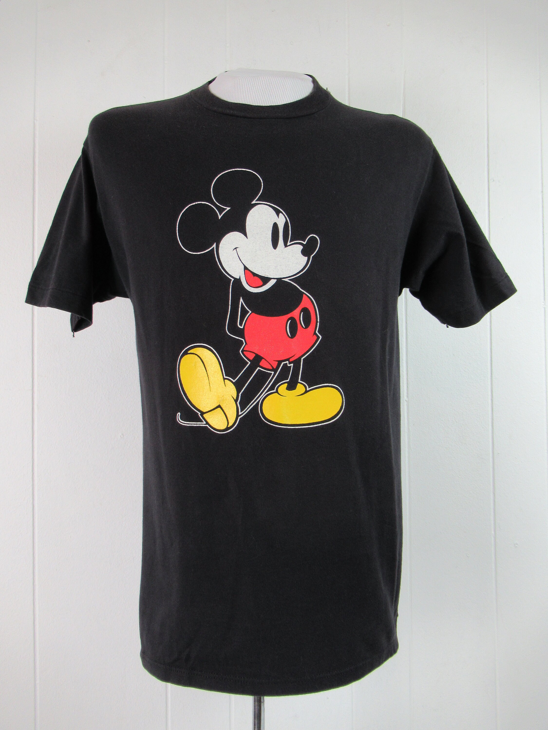 1980年代　ミッキー × スーパーボウルTシャツ ヴィンテージ T シャツ、1980 年代の T シャツ、ミッキー マウス T