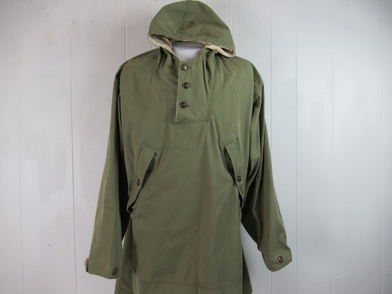 Vintage parka, 1940s jacket, WWII reversible jacke