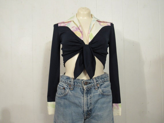 Vintage halter top, vintage shirt, 1960s halter to