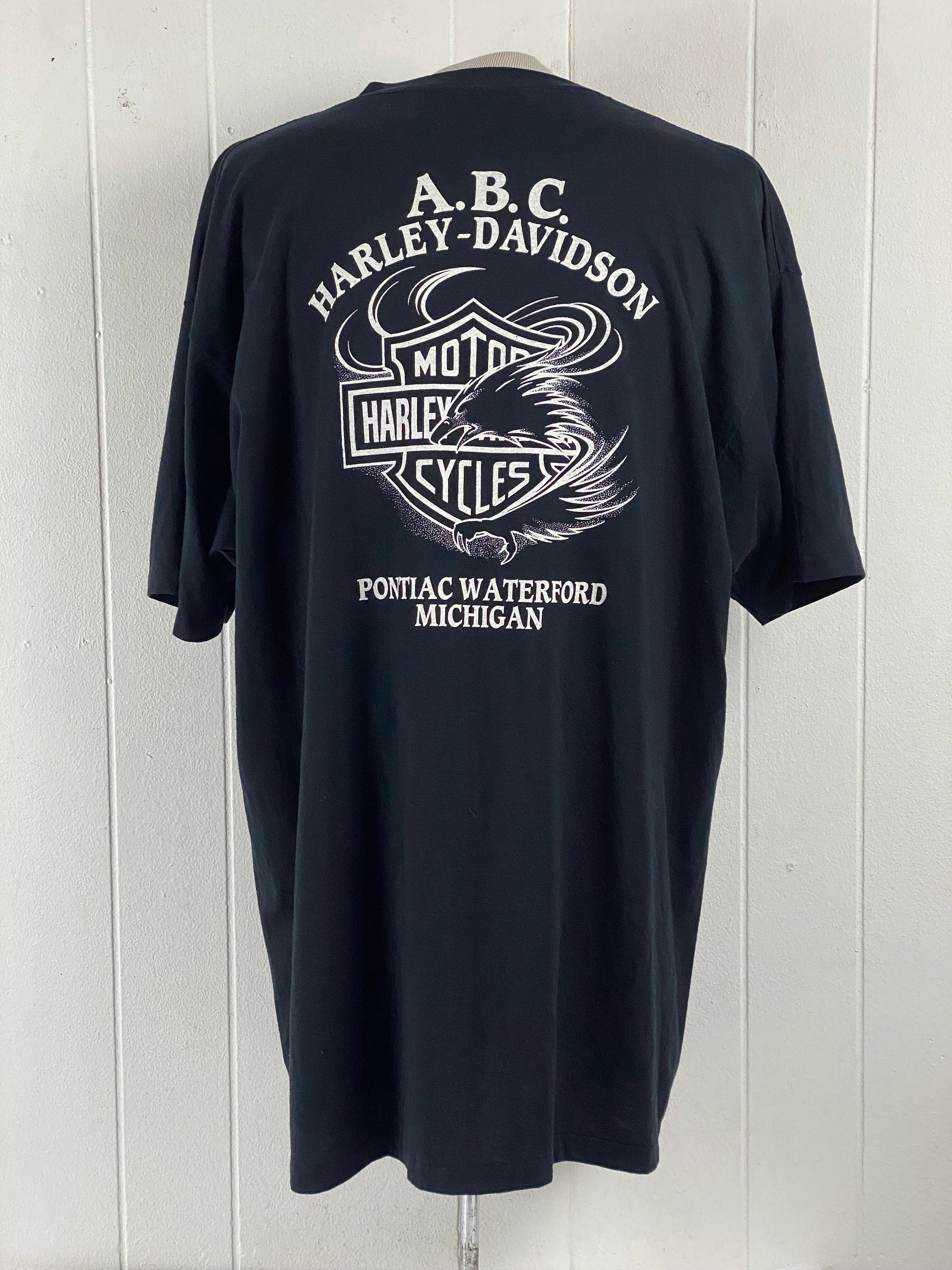 Vintage T Shirt, Size XXL, Motorcycle T Shirt, 3D Emblem T Vintage T Shirt, Size XXL, Motorcycle T Shirt, 3D Emblem T