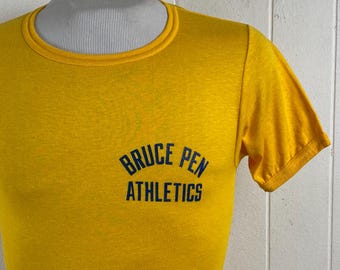 Vintage t shirt, size small, 1970s t shirt, school t shirt, Bruce Pen Athletics t shirt, Canada t shirt, Bruce peninsula, vintage clothing