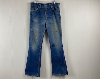 70s Vintage Levis 646 Zipper Fly Flare Jeans Boot Cut Denim - Etsy