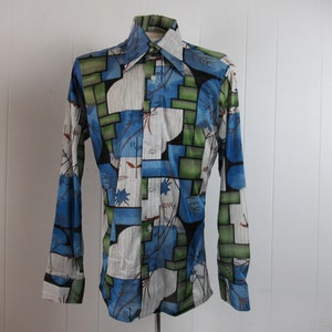 Vintage Shirt, Disco Shirt, 1970er Jahre Shirt, Retro-Shirt, Designer Wahl, Vintage Kleidung, Größe Medium, NOS
