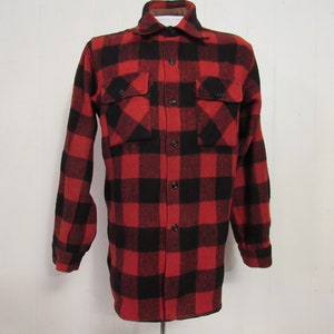 Vintage shirt, Big Yank shirt, 1940s plaid shirt, hunting shirt, Detroit Sportsmen Congress shirt, shacket, vintage clothing, size medium