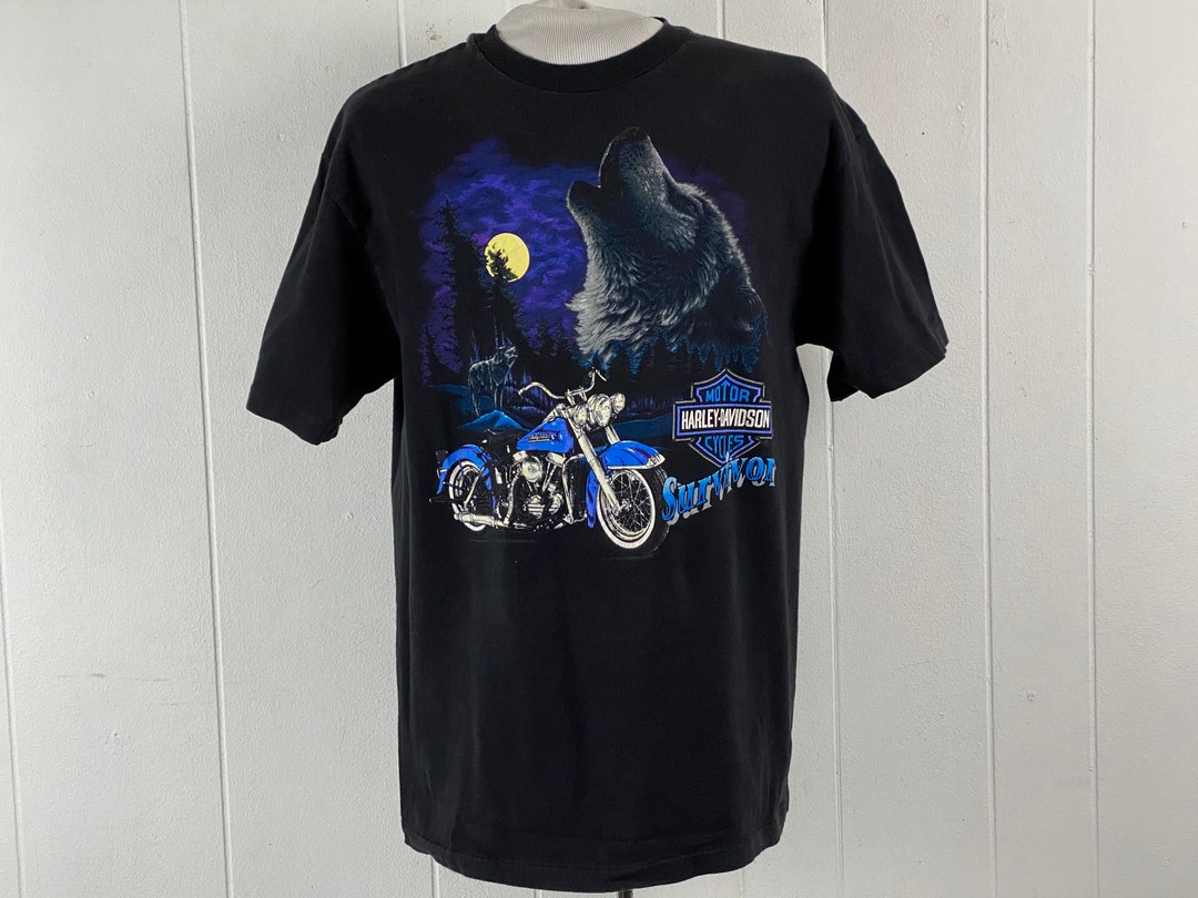 Vintage T Shirt, Size Large, Harley Davidson T Shirt, Motorcycle T