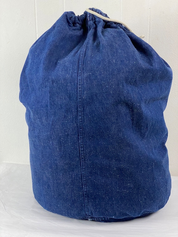 Vintage bag, 1950s denim bag, US Army bag, denim … - image 6