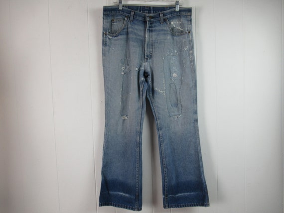 Vintage jeans, vintage denim, patched denim, vint… - image 1