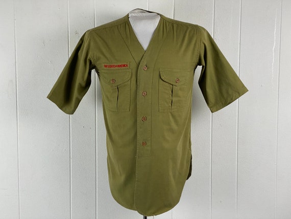 Vintage shirt, size small, Boy scout shirt, 1940s… - image 1