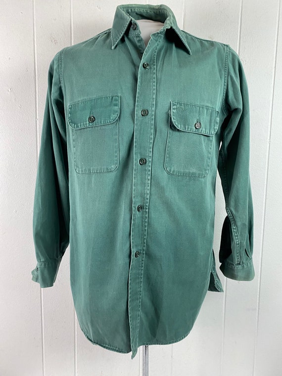 Vintage shirt, 1950s shirt, vintage workwear, cot… - image 2