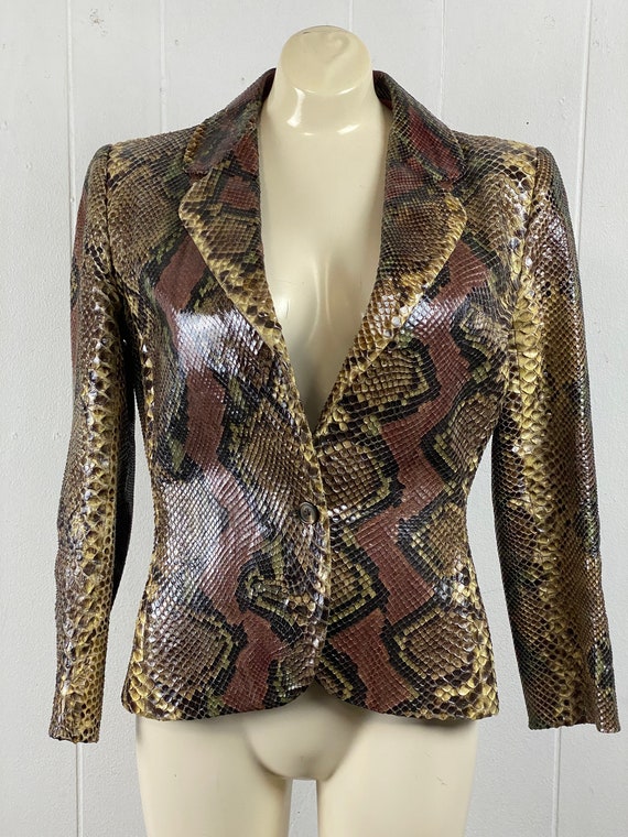 Vintage jacket, size medium, Python jacket, real … - image 2