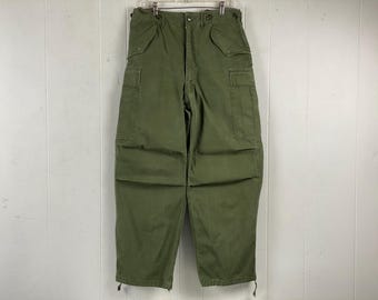 Vintage 1971 OG 107 Military Cargo Field Trousers Size 32 X 31