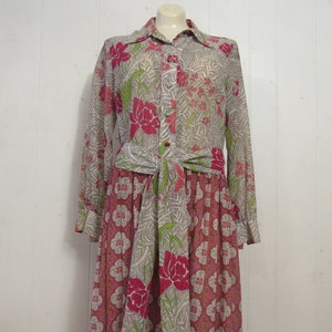 Vintage dress, 1960s dress, hippy dress, rose dress, cotton dress, Saks Fifth Avenue dress, vintage clothing, size medium
