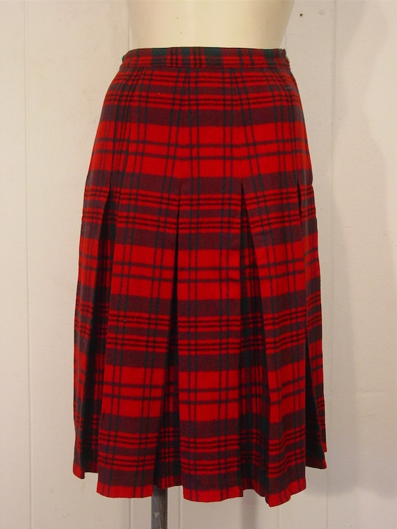Vintage Skirt, plaid skirt, kilt skirt, 1950s skirt, … Gem