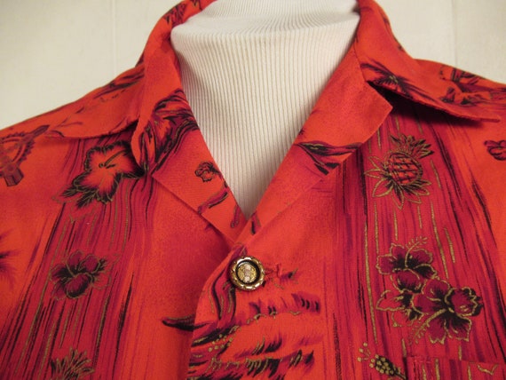 Vintage shirt, Hawaiian shirt, 1950s Hawaiian shi… - image 3