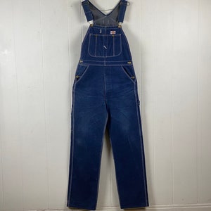 Vintage overalls, 34&quot; X 35&quot;, 1980s overalls, denim overalls, Dickies overalls, vintage clothing, vintage workwear, vintage denim