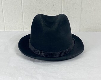 Vintage Hat, Size 7 1/4, Fits 7 3/8, Dobbs Fedora Hat, Fur Felt