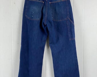 Vintage Pants, 30 X 29, Denim Pants, 1940s Carpenter Pants