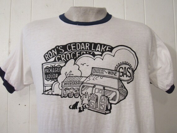 Vintage t shirt, Michigan t shirt, ringer t shirt,