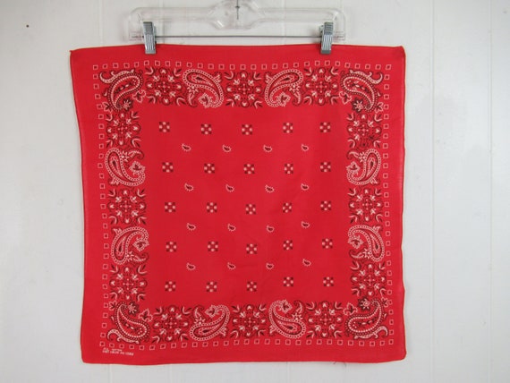 Vintage bandana, 1960s bandana, large bandana, Fa… - image 1