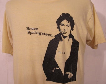 Camiseta vintage, camiseta de Bruce Springsteen, camiseta de concierto, camiseta M.S.U., camiseta de rock, camiseta Springsteen, ropa vintage, talla XL
