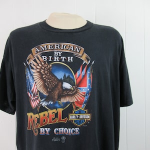 Vintage t shirt, 3D Emblem, Harley t shirt, Rat Fink shirt, motorcycle t shirt, 1980s t shirt, vintage clothing, size XXL image 1
