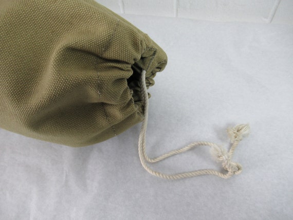 Vintage bag, small bag, 1940s bag, Army bag, canv… - image 4