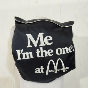 Vintage backpack, McDonald's backpack, 1970s backpack, you you're the one, me I'm the one, vintage luggage