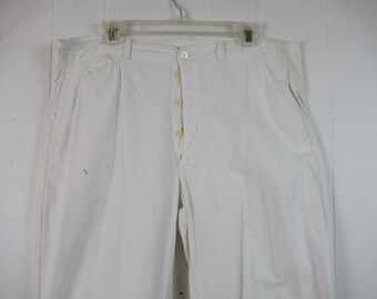 50s 60s USA COTTON WORKPANTS ヴィンテージ Vintage 50s 60s Green Cotton Twist Twill Distressed Work