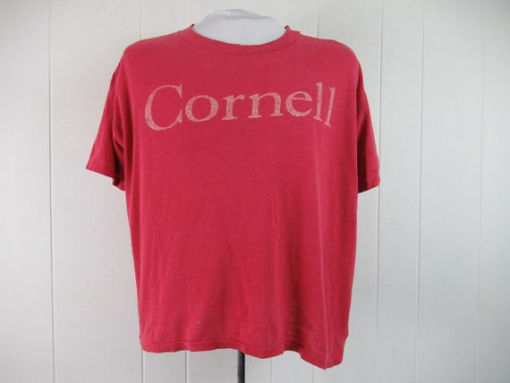 Vintage t shirt, Cornell t shirt, 1980s t shirt, C