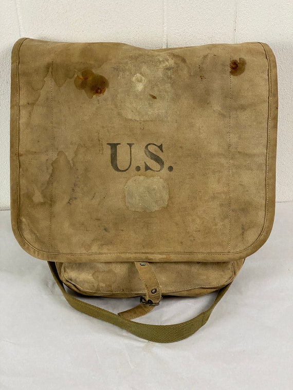 Vintage Bag, 1890s Bag, Shoulder Bag, Messenger Bag, U.S. Army Bag