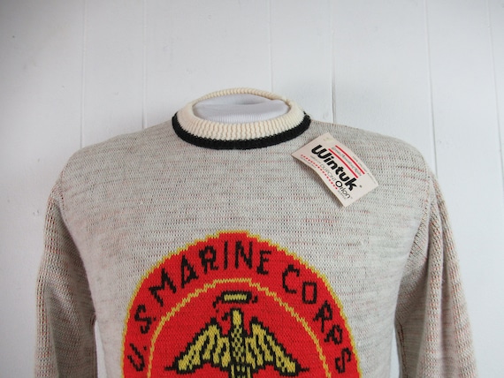Vintage sweater, U.S.M.C. sweater, 1970s sweater,… - image 2