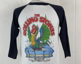 Vintage T Shirt, Size XL, the Rolling Stones Jersey, 1980s T Shirt