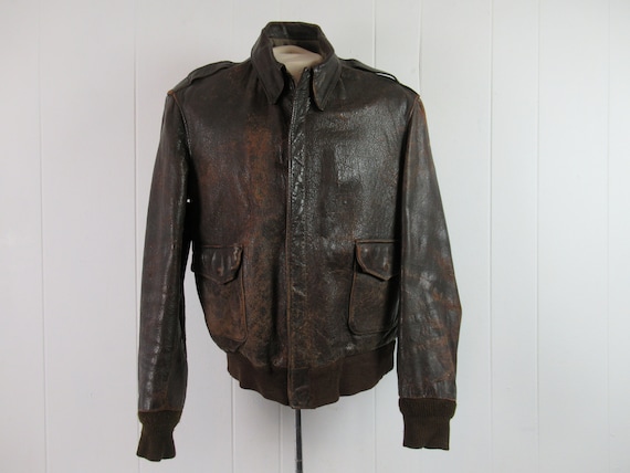 Vintage jacket, A-2 jacket, 1940s jacket, Army Air