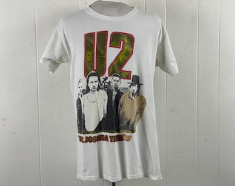 Vintage U2 Joshua Tree Live 80s Rock 2 Sided Tour Original Rare T