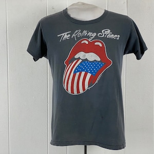 Vintage t shirt, size medium, The Rolling Stones shirt, 1980s t shirt, rock shirt, concert tour t shirt, Stones tongue, vintage clothing