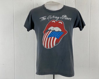 Vintage t shirt, size medium, The Rolling Stones shirt, 1980s t shirt, rock shirt, concert tour t shirt, Stones tongue, vintage clothing